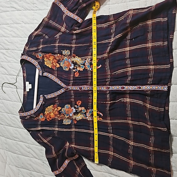 NWOT Sundance Zinnia Plaid Top Size Large. - Picture 7 of 9